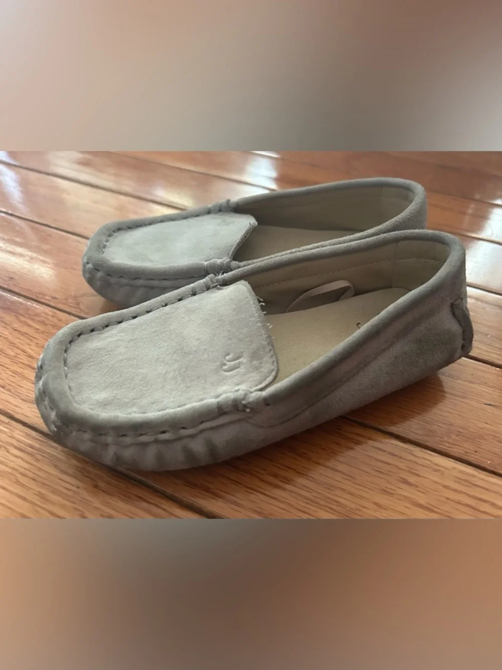 Janie and Jack Suede Driving Shoe Gray size 9